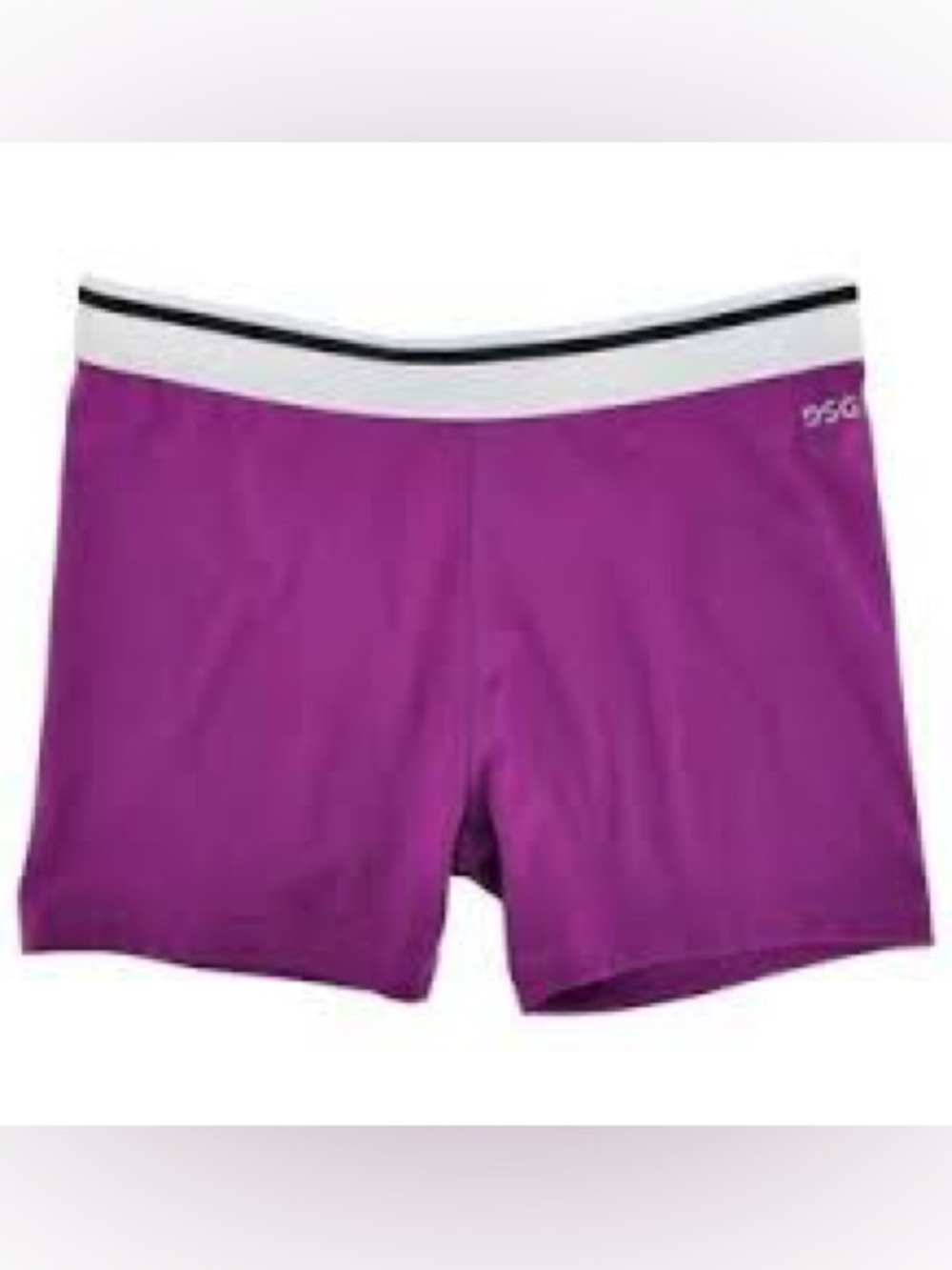 DSG Purple Athletic Shorts with White and Black Waistband